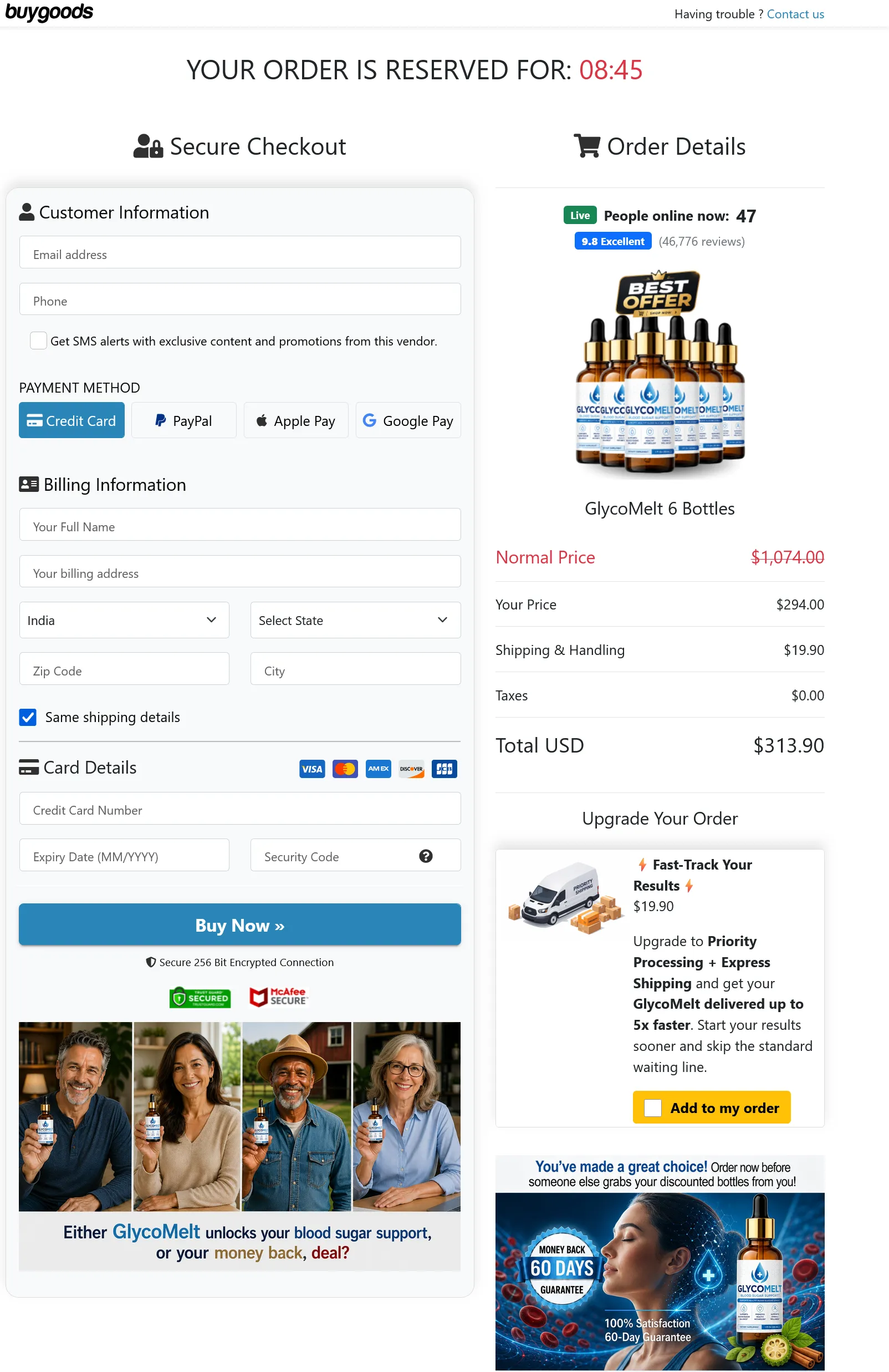 GlycoMelt official secure checkout